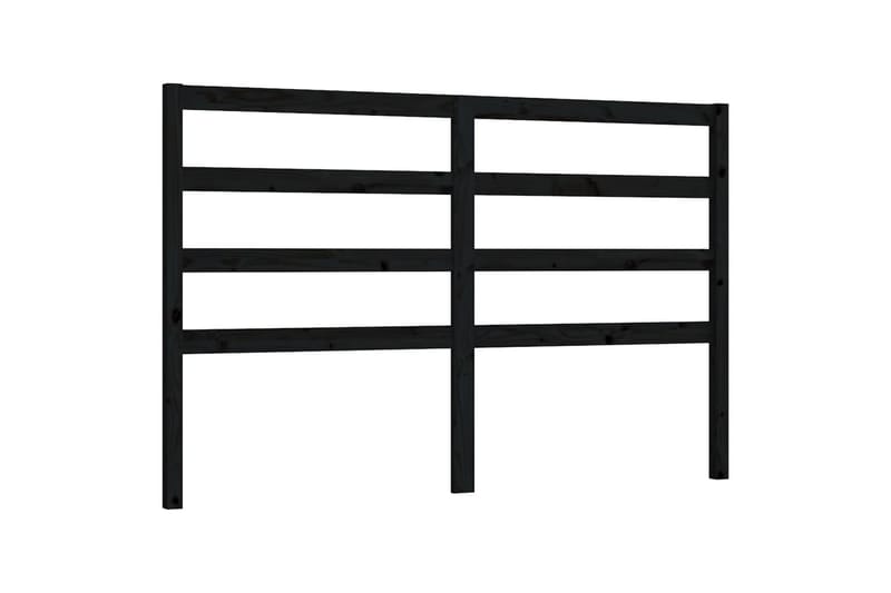 Sängynpääty musta 166x4x100 cm täysi mänty - Musta - Huonekalut - Sänky - Sängyn lisävarusteet & sängynpäädyt - Sängynpääty