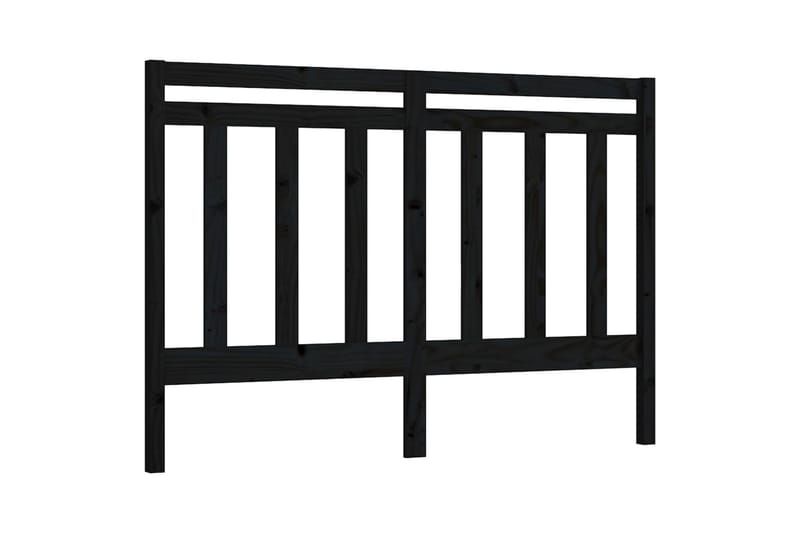 Sängynpääty musta 166x4x100 cm täysi mänty - Musta - Huonekalut - Sänky - Sängyn lisävarusteet & sängynpäädyt - Sängynpääty