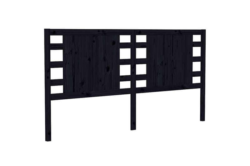 Sängynpääty musta 166x4x100 cm täysi mänty - Musta - Huonekalut - Sänky - Sängyn lisävarusteet & sängynpäädyt - Sängynpääty
