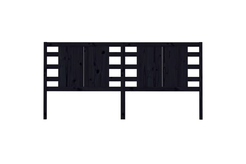 Sängynpääty musta 166x4x100 cm täysi mänty - Musta - Huonekalut - Sänky - Sängyn lisävarusteet & sängynpäädyt - Sängynpääty