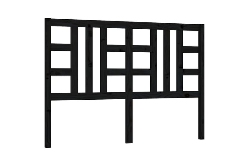 Sängynpääty musta 166x4x100 cm täysi mänty - Musta - Huonekalut - Sänky - Sängyn lisävarusteet & sängynpäädyt - Sängynpääty