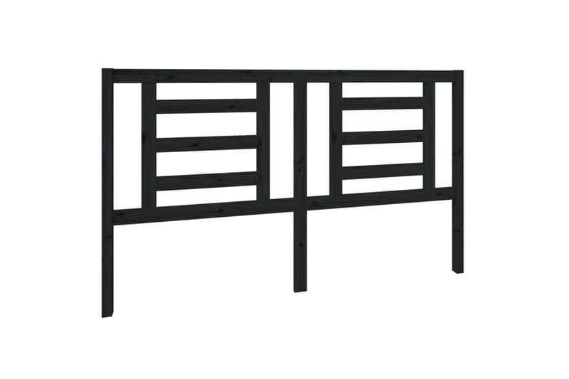 Sängynpääty musta 166x4x100 cm täysi mänty - Musta - Huonekalut - Sänky - Sängyn lisävarusteet & sängynpäädyt - Sängynpääty