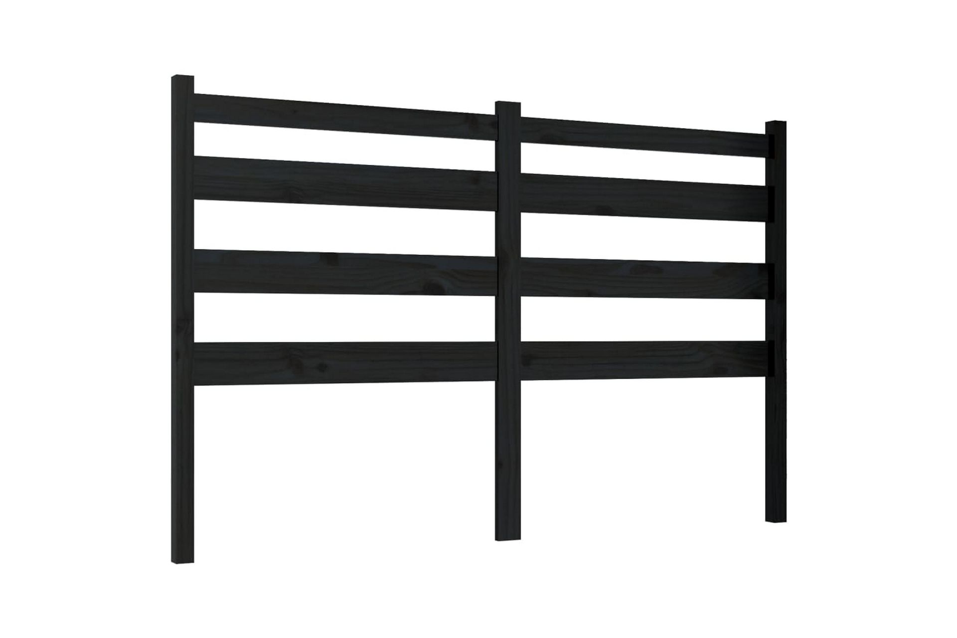 Sängynpääty musta 166x4x100 cm täysi mänty - Musta - Huonekalut - Sänky - Sängyn lisävarusteet & sängynpäädyt - Sängynpääty