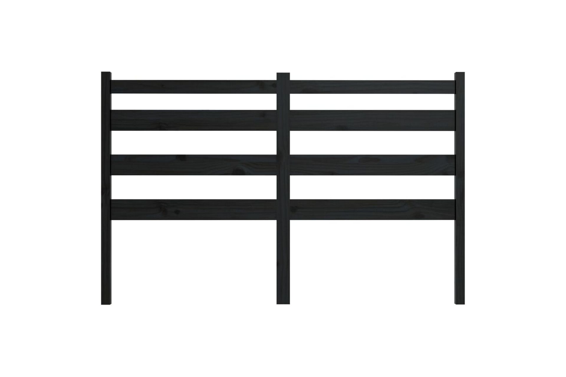 Sängynpääty musta 166x4x100 cm täysi mänty - Musta - Huonekalut - Sänky - Sängyn lisävarusteet & sängynpäädyt - Sängynpääty