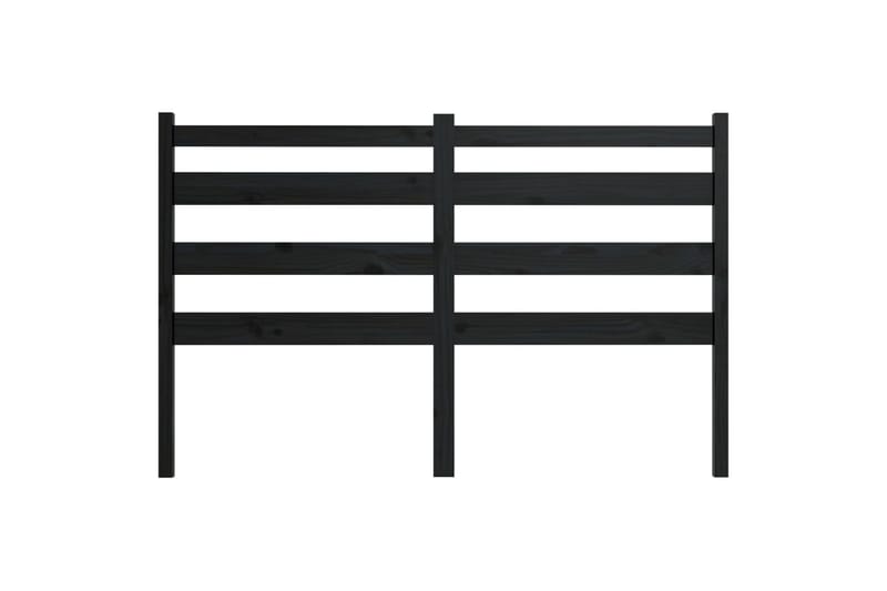 Sängynpääty musta 166x4x100 cm täysi mänty - Musta - Huonekalut - Sänky - Sängyn lisävarusteet & sängynpäädyt - Sängynpääty