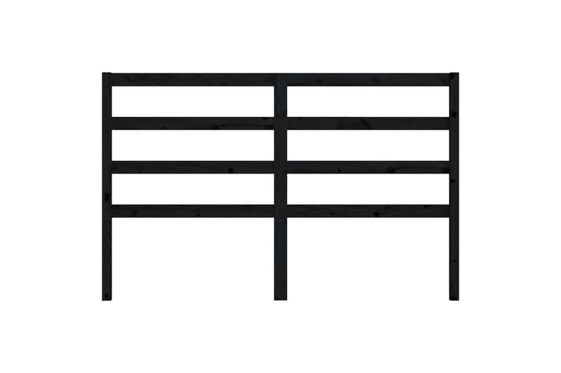Sängynpääty musta 166x4x100 cm täysi mänty - Musta - Huonekalut - Sänky - Sängyn lisävarusteet & sängynpäädyt - Sängynpääty