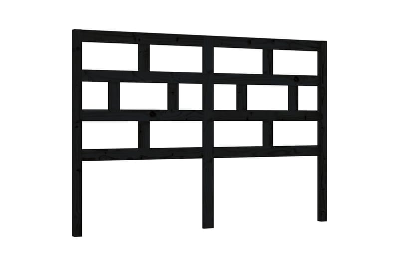Sängynpääty musta 166x4x100 cm täysi mänty - Musta - Huonekalut - Sänky - Sängyn lisävarusteet & sängynpäädyt - Sängynpääty