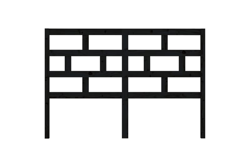Sängynpääty musta 166x4x100 cm täysi mänty - Musta - Huonekalut - Sänky - Sängyn lisävarusteet & sängynpäädyt - Sängynpääty