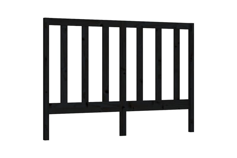 Sängynpääty musta 166x4x100 cm täysi mänty - Musta - Huonekalut - Sänky - Sängyn lisävarusteet & sängynpäädyt - Sängynpääty