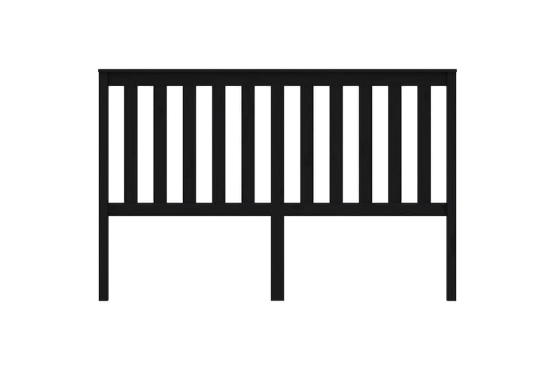 Sängynpääty musta 166x6x101 cm täysi mänty - Musta - Huonekalut - Sänky - Sängyn lisävarusteet & sängynpäädyt - Sängynpääty