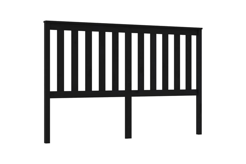 Sängynpääty musta 166x6x101 cm täysi mänty - Musta - Huonekalut - Sänky - Sängyn lisävarusteet & sängynpäädyt - Sängynpääty