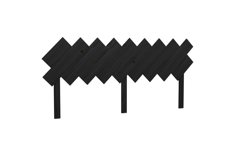 Sängynpääty musta 178x3x80,5 cm täysi mänty - Musta - Huonekalut - Sänky - Sängyn lisävarusteet & sängynpäädyt - Sängynpääty