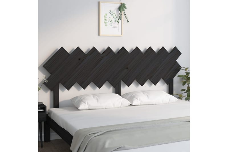 Sängynpääty musta 178x3x80,5 cm täysi mänty - Musta - Huonekalut - Sänky - Sängyn lisävarusteet & sängynpäädyt - Sängynpääty