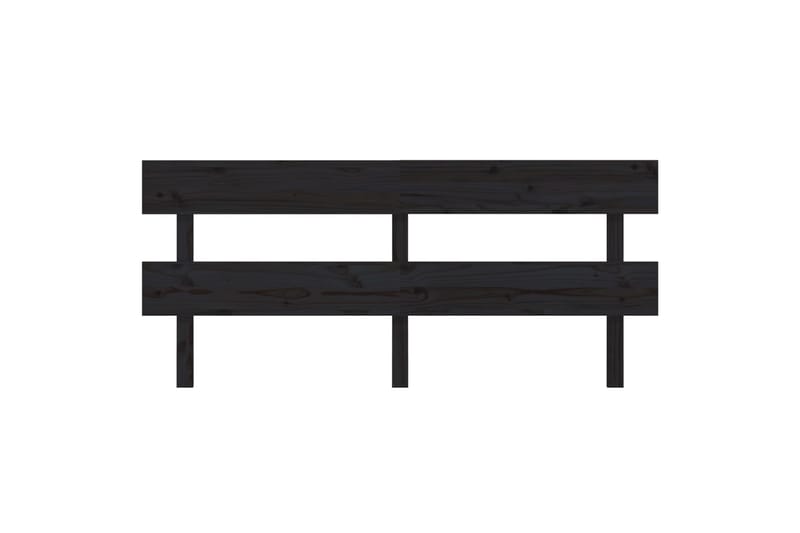 Sängynpääty musta 184x3x81 cm täysi mänty - Musta - Huonekalut - Sänky - Sängyn lisävarusteet & sängynpäädyt - Sängynpääty