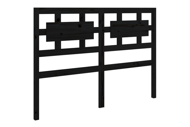 Sängynpääty musta 185,5x4x100 cm täysi mänty - Musta - Huonekalut - Sänky - Sängyn lisävarusteet & sängynpäädyt - Sängynpääty