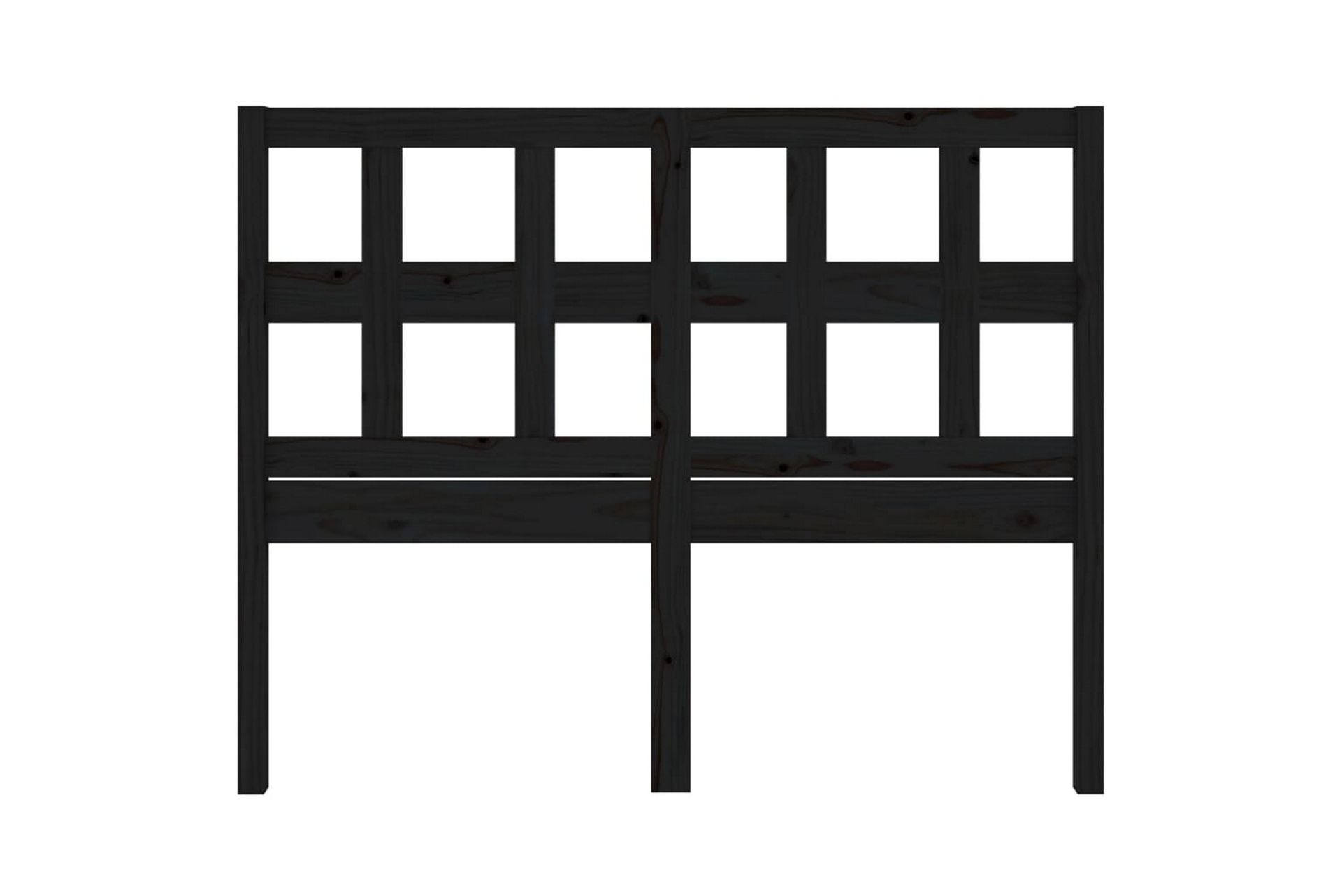 Sängynpääty musta 185,5x4x100 cm täysi mänty - Musta - Huonekalut - Sänky - Sängyn lisävarusteet & sängynpäädyt - Sängynpääty