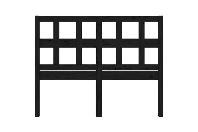 Sängynpääty musta 185,5x4x100 cm täysi mänty - Musta - Huonekalut - Sänky - Sängyn lisävarusteet & sängynpäädyt - Sängynpääty