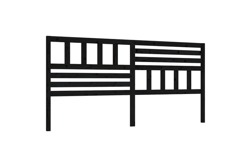 Sängynpääty musta 186x4x100 cm täysi mänty - Musta - Huonekalut - Sänky - Sängyn lisävarusteet & sängynpäädyt - Sängynpääty