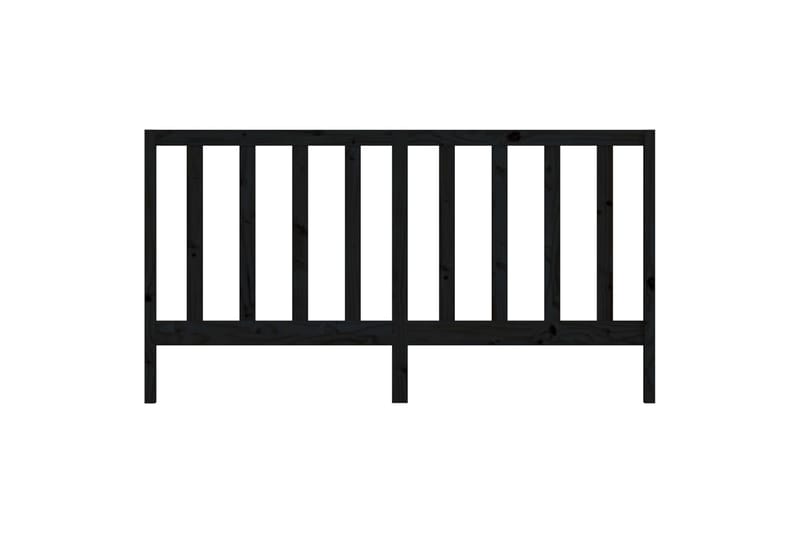 Sängynpääty musta 186x4x100 cm täysi mänty - Musta - Huonekalut - Sänky - Sängyn lisävarusteet & sängynpäädyt - Sängynpääty