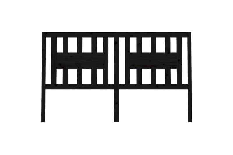 Sängynpääty musta 186x4x100 cm täysi mänty - Musta - Huonekalut - Sänky - Sängyn lisävarusteet & sängynpäädyt - Sängynpääty