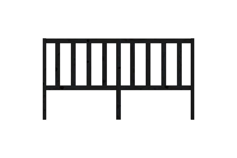 Sängynpääty musta 186x4x100 cm täysi mänty - Musta - Huonekalut - Sänky - Sängyn lisävarusteet & sängynpäädyt - Sängynpääty