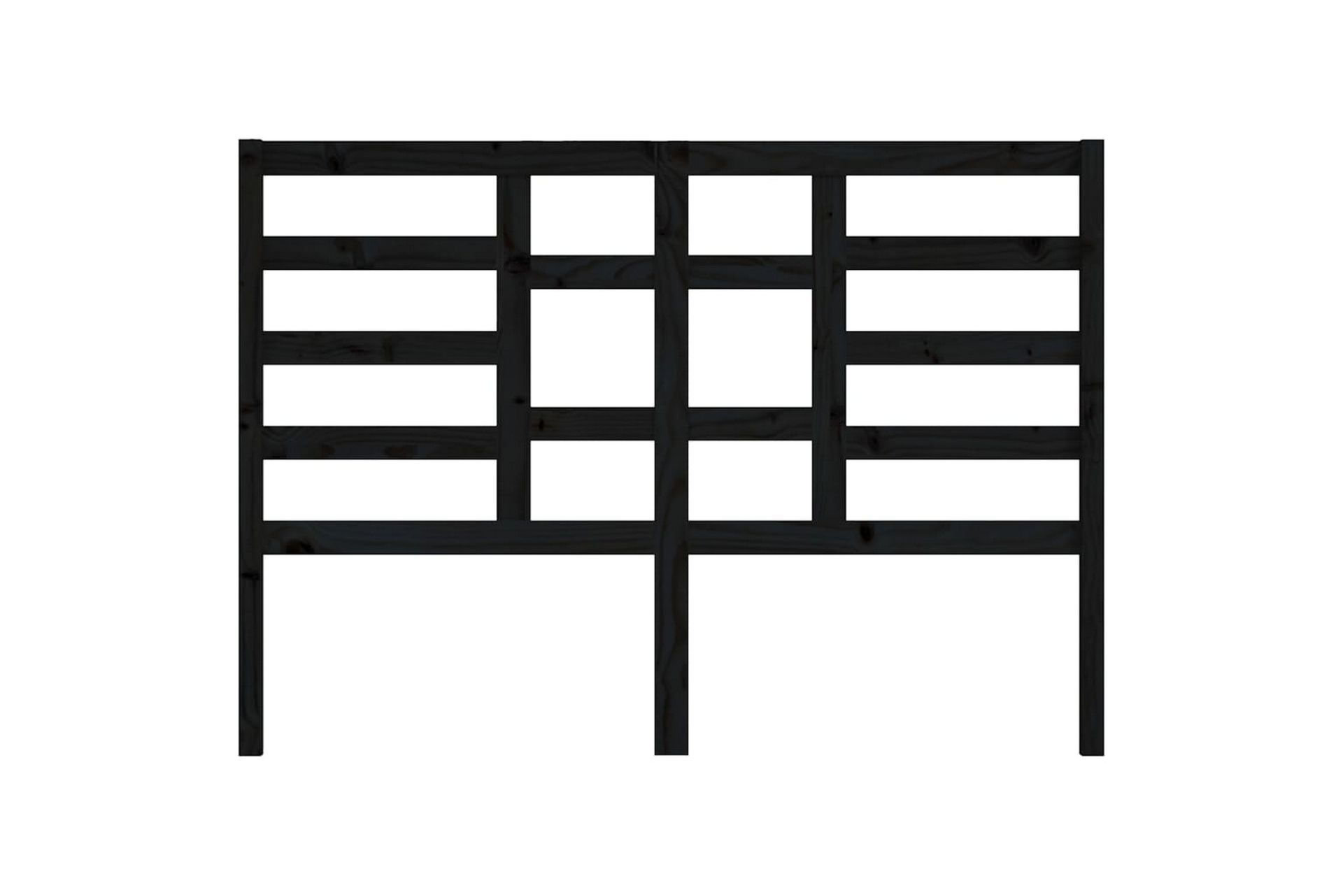 Sängynpääty musta 186x4x100 cm täysi mänty - Musta - Huonekalut - Sänky - Sängyn lisävarusteet & sängynpäädyt - Sängynpääty