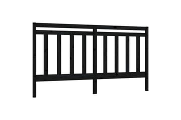 Sängynpääty musta 186x4x100 cm täysi mänty - Musta - Huonekalut - Sänky - Sängyn lisävarusteet & sängynpäädyt - Sängynpääty