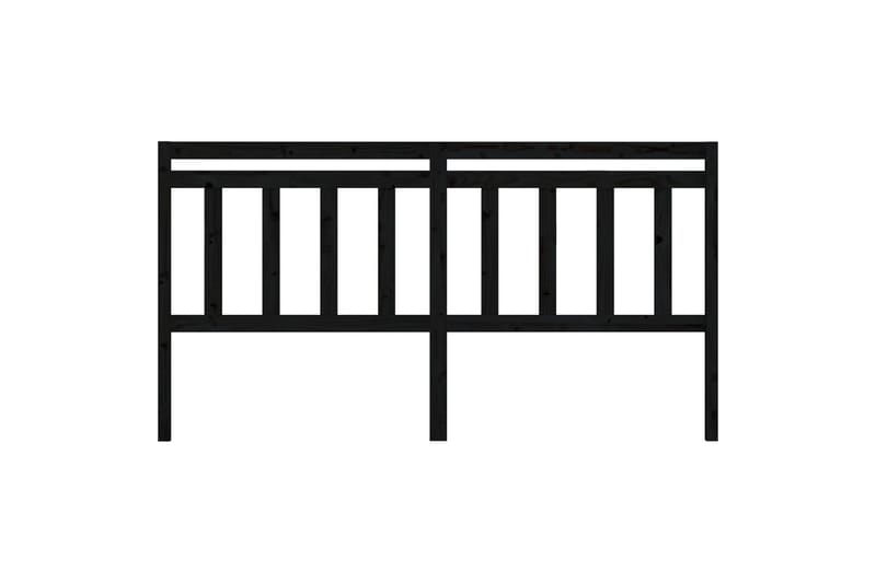 Sängynpääty musta 186x4x100 cm täysi mänty - Musta - Huonekalut - Sänky - Sängyn lisävarusteet & sängynpäädyt - Sängynpääty