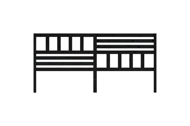 Sängynpääty musta 186x4x100 cm täysi mänty - Musta - Huonekalut - Sänky - Sängyn lisävarusteet & sängynpäädyt - Sängynpääty