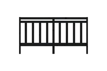 Sängynpääty musta 186x4x100 cm täysi mänty - Musta - Huonekalut - Sänky - Sängyn lisävarusteet & sängynpäädyt - Sängynpääty