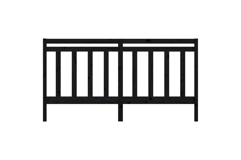 Sängynpääty musta 186x4x100 cm täysi mänty - Musta - Huonekalut - Sänky - Sängyn lisävarusteet & sängynpäädyt - Sängynpääty