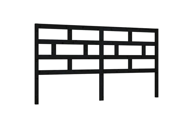 Sängynpääty musta 186x4x100 cm täysi mänty - Musta - Huonekalut - Sänky - Sängyn lisävarusteet & sängynpäädyt - Sängynpääty