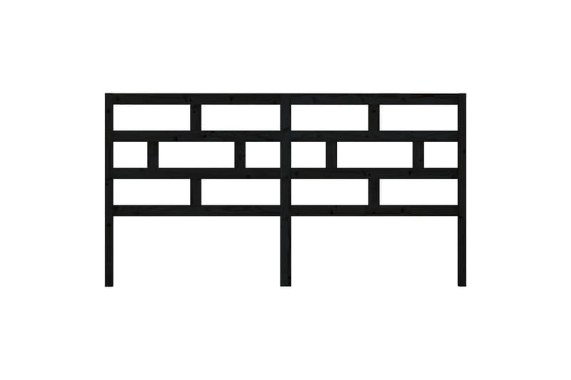 Sängynpääty musta 186x4x100 cm täysi mänty - Musta - Huonekalut - Sänky - Sängyn lisävarusteet & sängynpäädyt - Sängynpääty