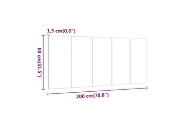 Sängynpääty musta 200x1,5x80 cm tekninen puu - Musta - Huonekalut - Sänky - Sängyn lisävarusteet & sängynpäädyt - Sängynpääty
