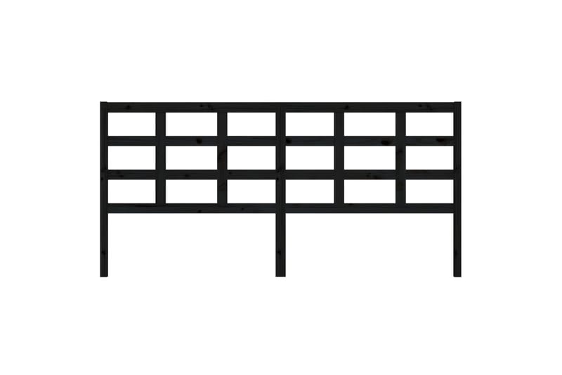 Sängynpääty musta 205,5x4x100 cm täysi mänty - Musta - Huonekalut - Sänky - Sängyn lisävarusteet & sängynpäädyt - Sängynpääty