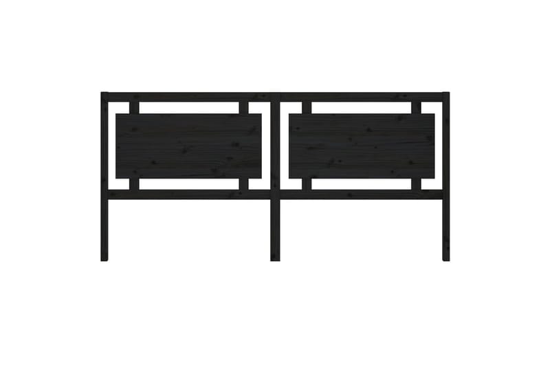 Sängynpääty musta 205,5x4x100 cm täysi mänty - Musta - Huonekalut - Sänky - Sängyn lisävarusteet & sängynpäädyt - Sängynpääty