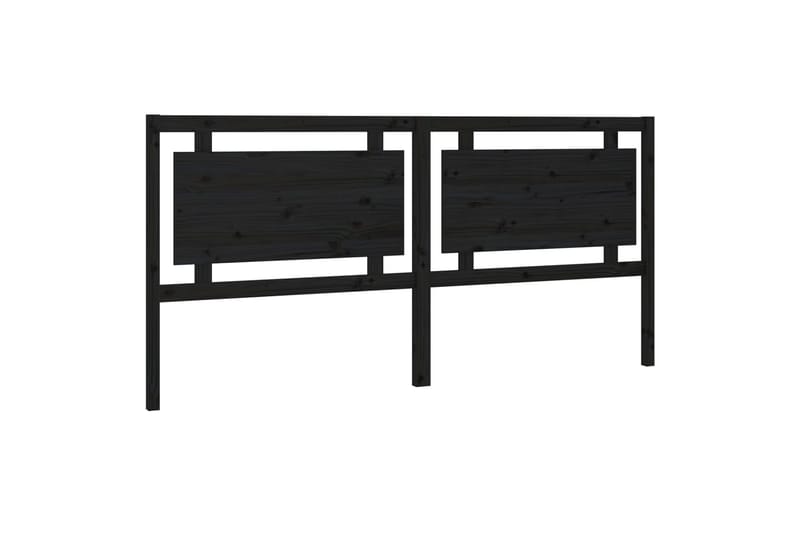 Sängynpääty musta 205,5x4x100 cm täysi mänty - Musta - Huonekalut - Sänky - Sängyn lisävarusteet & sängynpäädyt - Sängynpääty