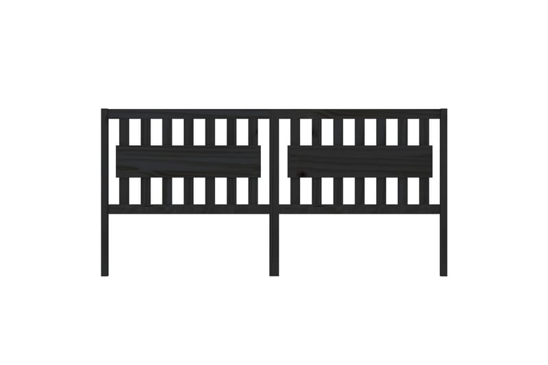 Sängynpääty musta 205,5x4x100 cm täysi mänty - Musta - Huonekalut - Sänky - Sängyn lisävarusteet & sängynpäädyt - Sängynpääty