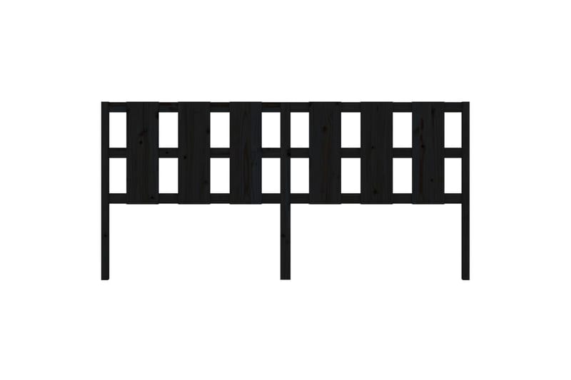Sängynpääty musta 205,5x4x100 cm täysi mänty - Musta - Huonekalut - Sänky - Sängyn lisävarusteet & sängynpäädyt - Sängynpääty