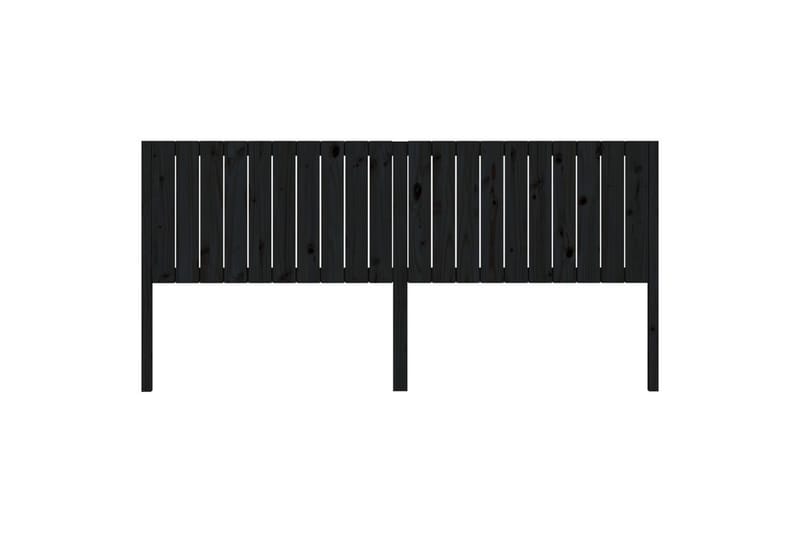 Sängynpääty musta 205,5x4x100 cm täysi mänty - Musta - Huonekalut - Sänky - Sängyn lisävarusteet & sängynpäädyt - Sängynpääty