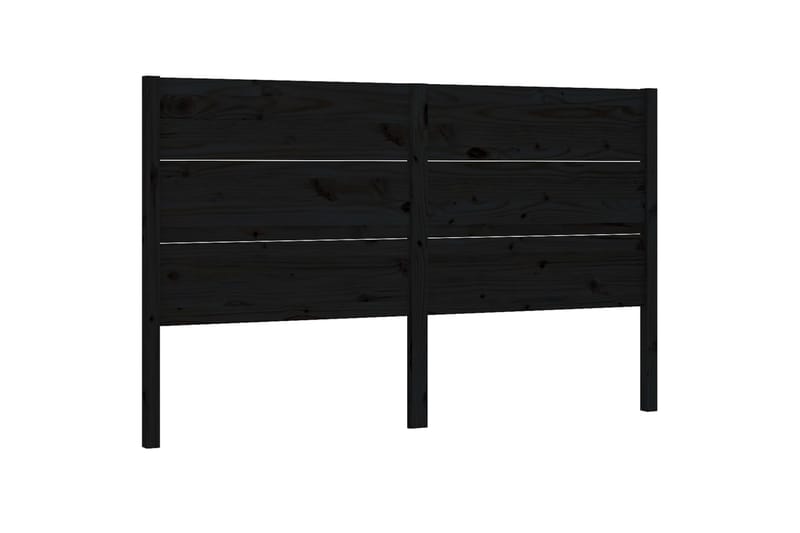 Sängynpääty musta 206x4x100 cm täysi mänty - Musta - Huonekalut - Sänky - Sängyn lisävarusteet & sängynpäädyt - Sängynpääty