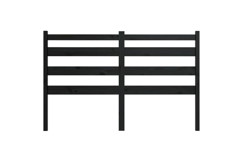 Sängynpääty musta 206x4x100 cm täysi mänty - Musta - Huonekalut - Sänky - Sängyn lisävarusteet & sängynpäädyt - Sängynpääty