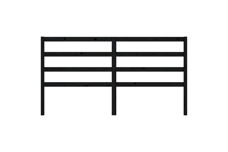 Sängynpääty musta 206x4x100 cm täysi mänty - Musta - Huonekalut - Sänky - Sängyn lisävarusteet & sängynpäädyt - Sängynpääty
