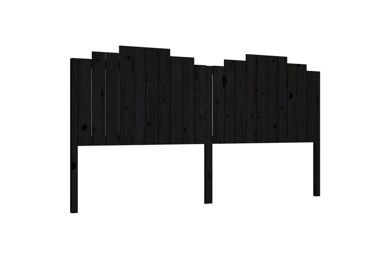 Sängynpääty musta 206x4x110 cm täysi mänty - Musta - Huonekalut - Sänky - Sängyn lisävarusteet & sängynpäädyt - Sängynpääty