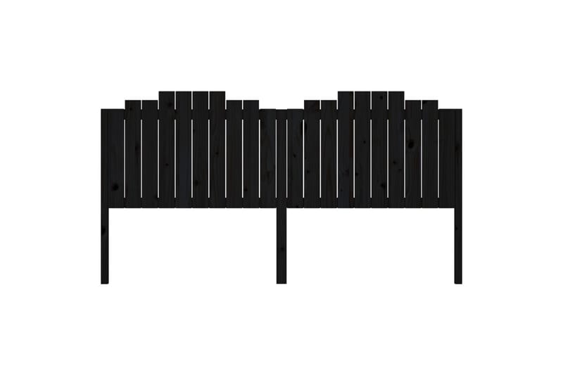 Sängynpääty musta 206x4x110 cm täysi mänty - Musta - Huonekalut - Sänky - Sängyn lisävarusteet & sängynpäädyt - Sängynpääty
