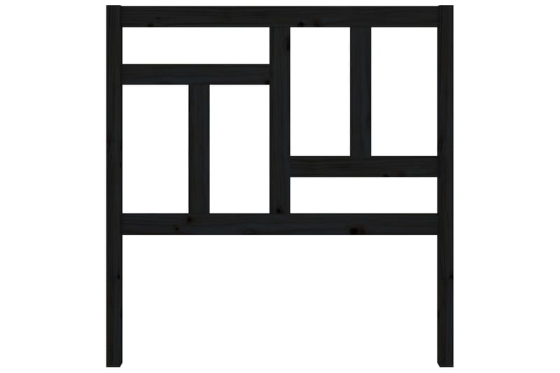 Sängynpääty musta 80,5x4x100 cm täysi mänty - Musta - Huonekalut - Sänky - Sängyn lisävarusteet & sängynpäädyt - Sängynpääty