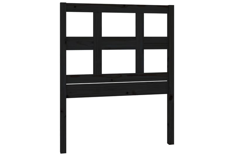Sängynpääty musta 80,5x4x100 cm täysi mänty - Musta - Huonekalut - Sänky - Sängyn lisävarusteet & sängynpäädyt - Sängynpääty