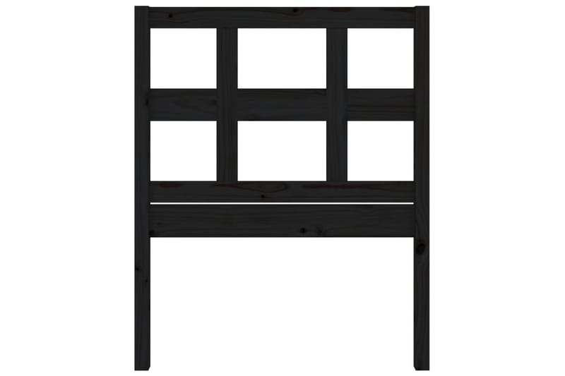 Sängynpääty musta 80,5x4x100 cm täysi mänty - Musta - Huonekalut - Sänky - Sängyn lisävarusteet & sängynpäädyt - Sängynpääty