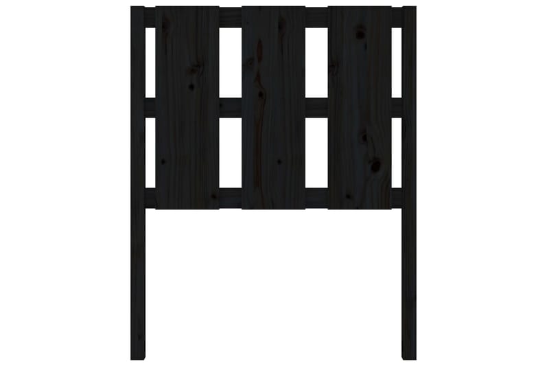Sängynpääty musta 80,5x4x100 cm täysi mänty - Musta - Huonekalut - Sänky - Sängyn lisävarusteet & sängynpäädyt - Sängynpääty