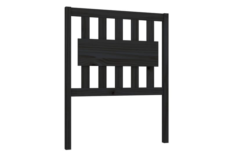 Sängynpääty musta 80,5x4x100 cm täysi mänty - Musta - Huonekalut - Sänky - Sängyn lisävarusteet & sängynpäädyt - Sängynpääty